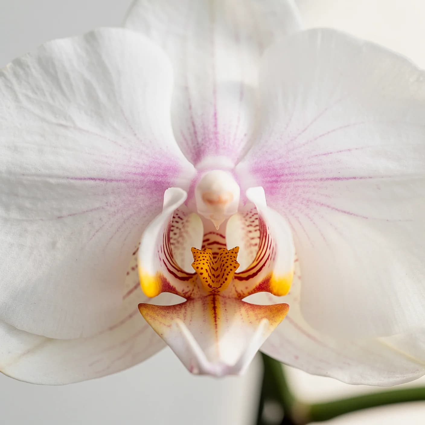 Orchid — Macro of single bloom showing veining