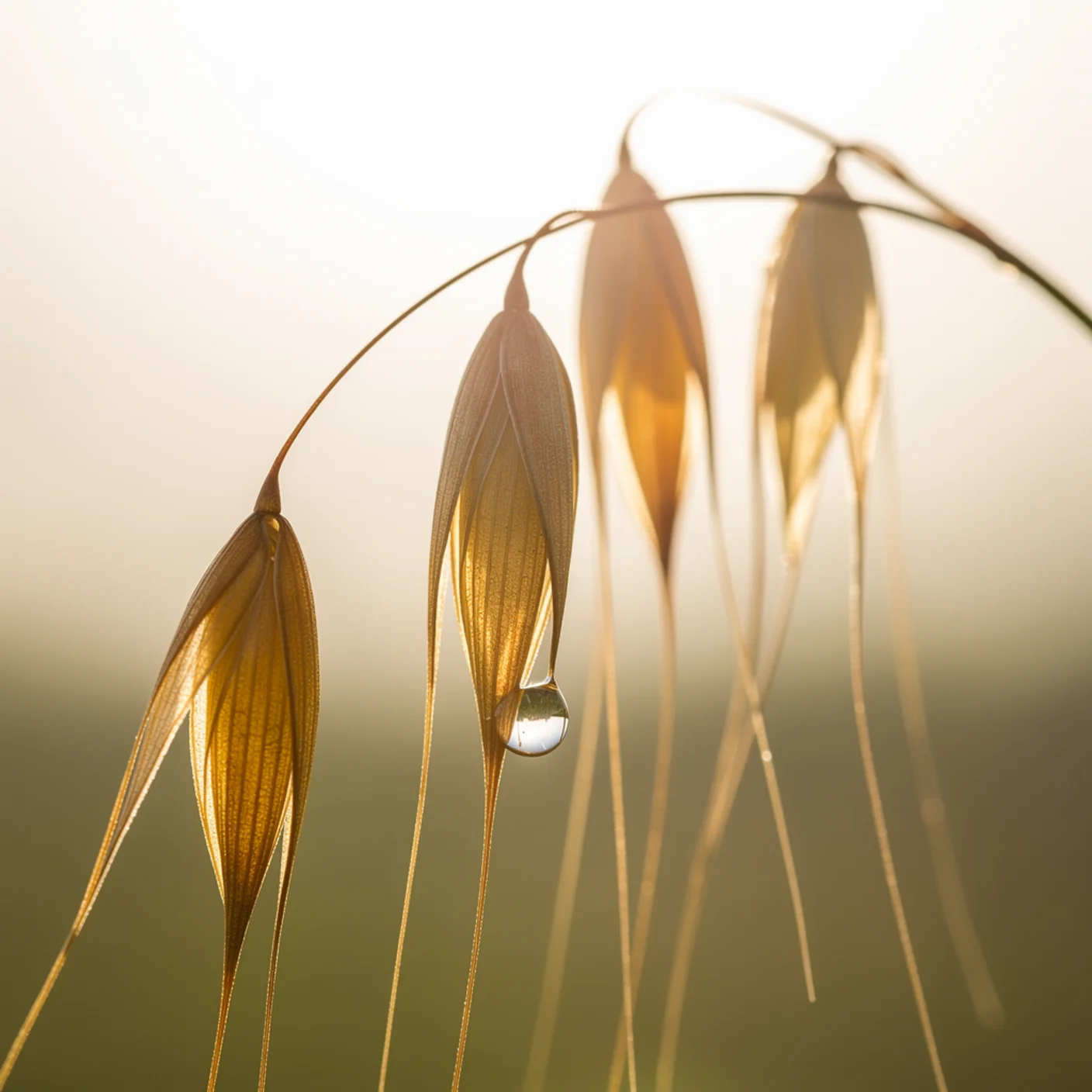 Stipa gigantea — Macro of stipa spikelets showing the oat-like detail