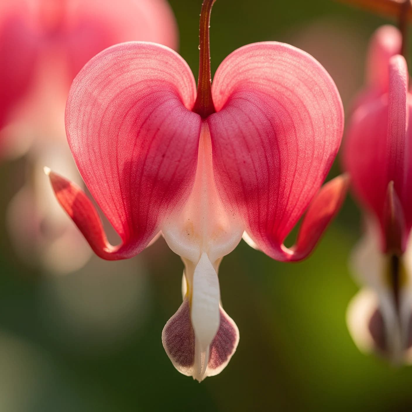 Bleeding Heart — Macro of single heart-shaped flower