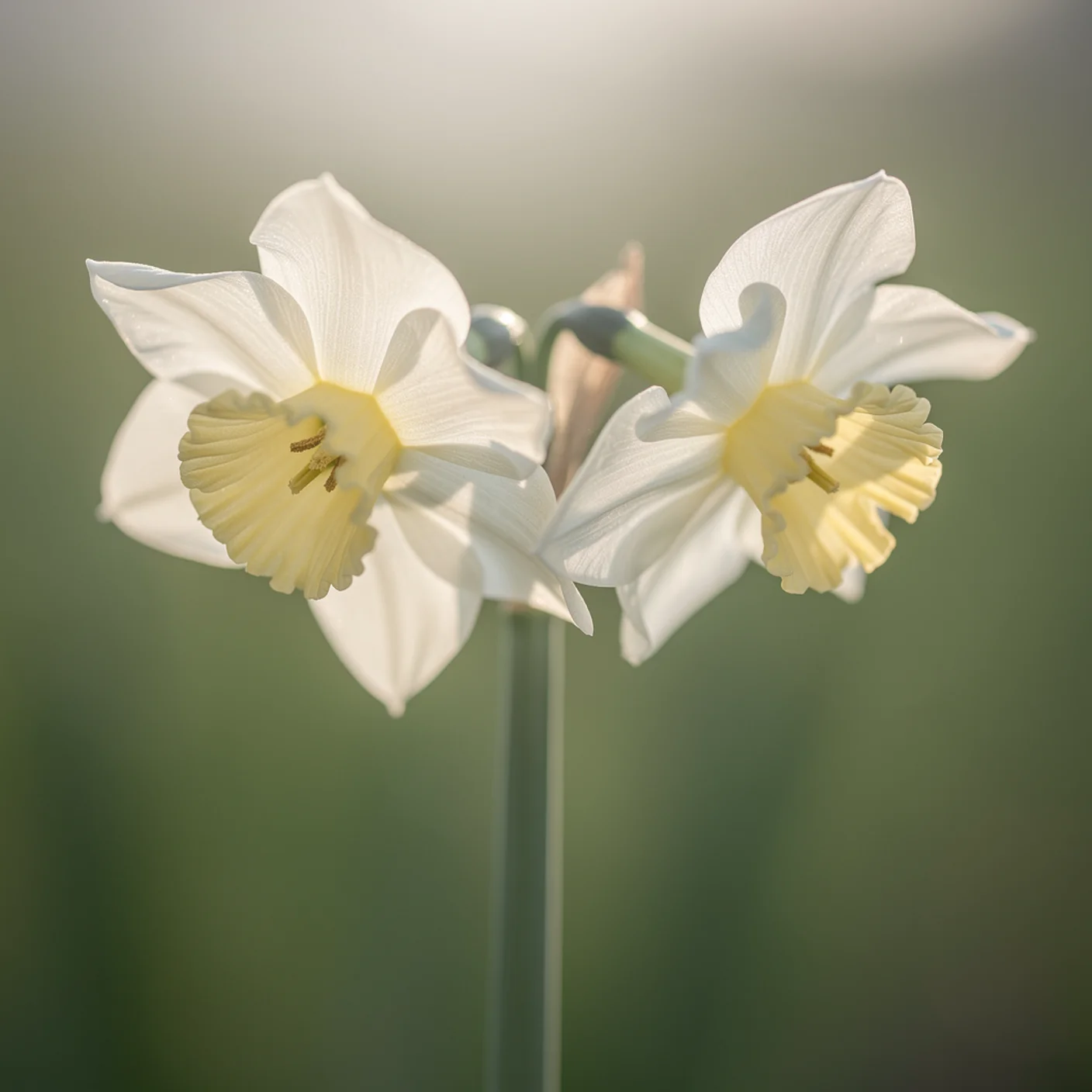 Daffodil — Close-up of nodding double heads