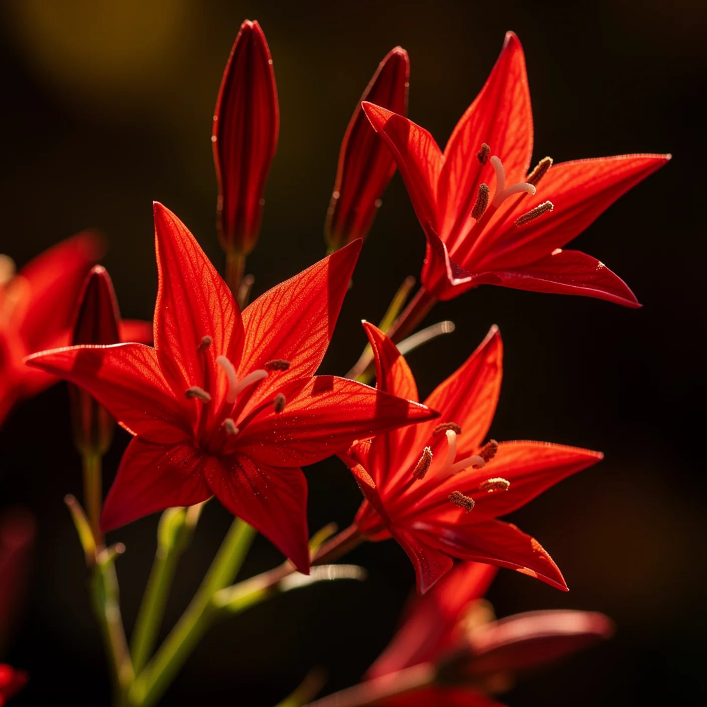 Hesperantha — Close-up of hesperantha flowers showing star shape and colour