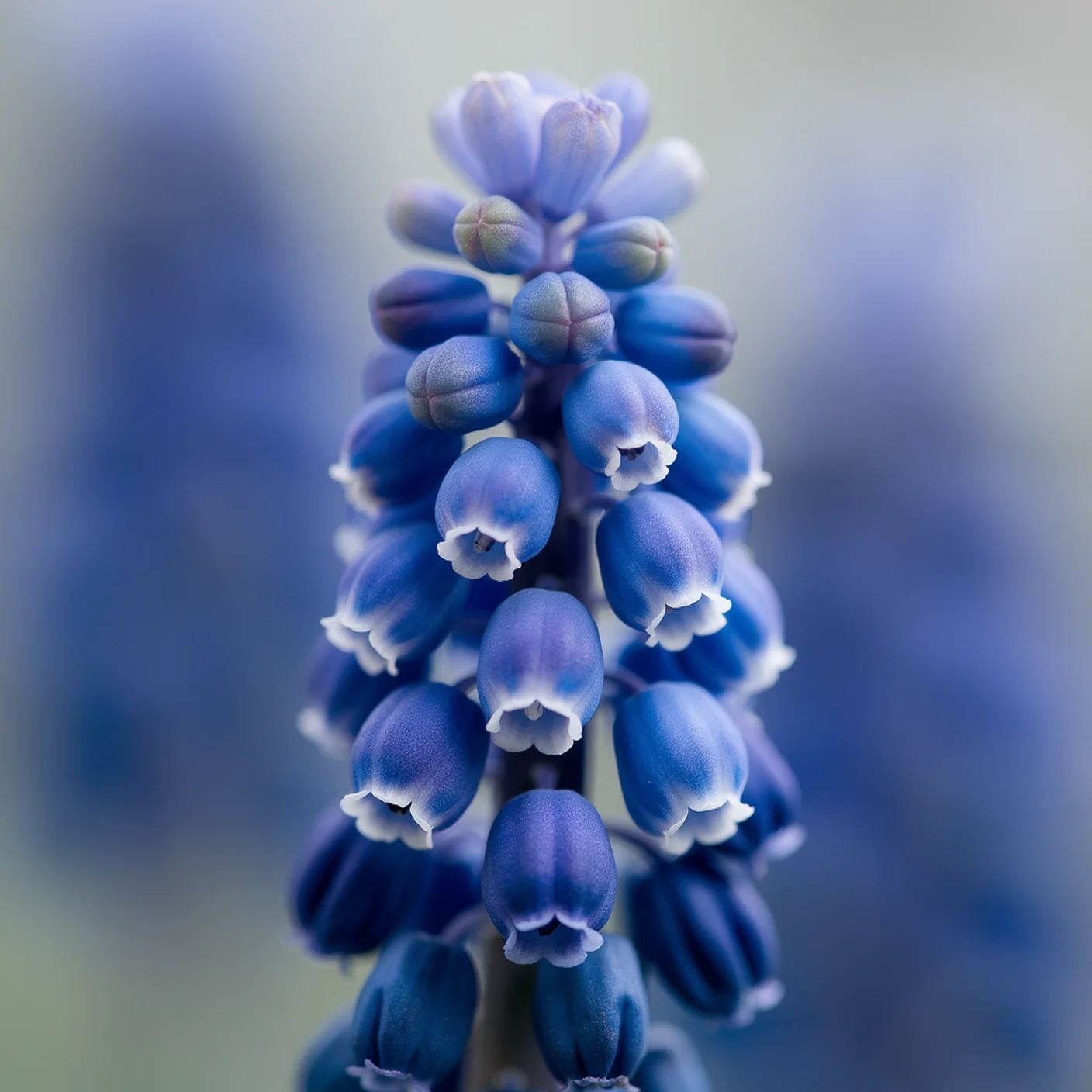Grape Hyacinth — Macro showing individual grape-like bells