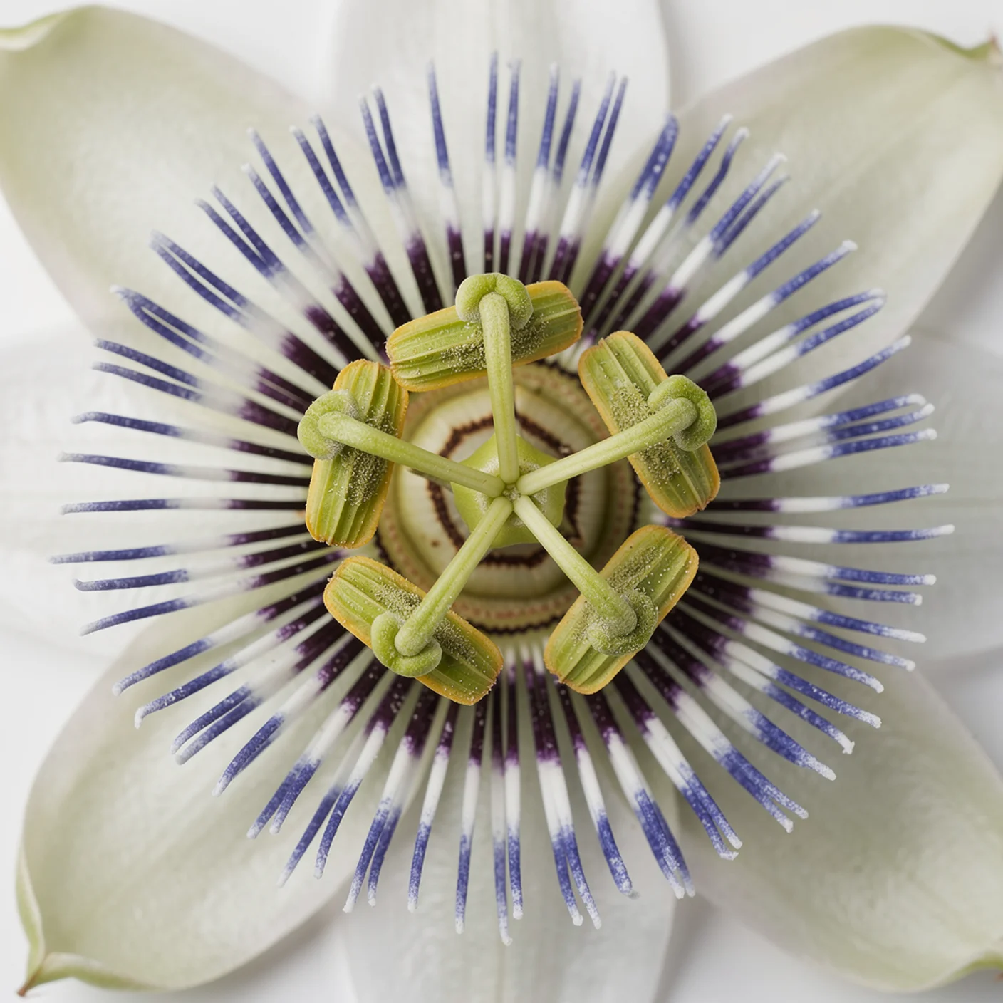 Passion Flower — Extreme macro of passion flower showing corona detail