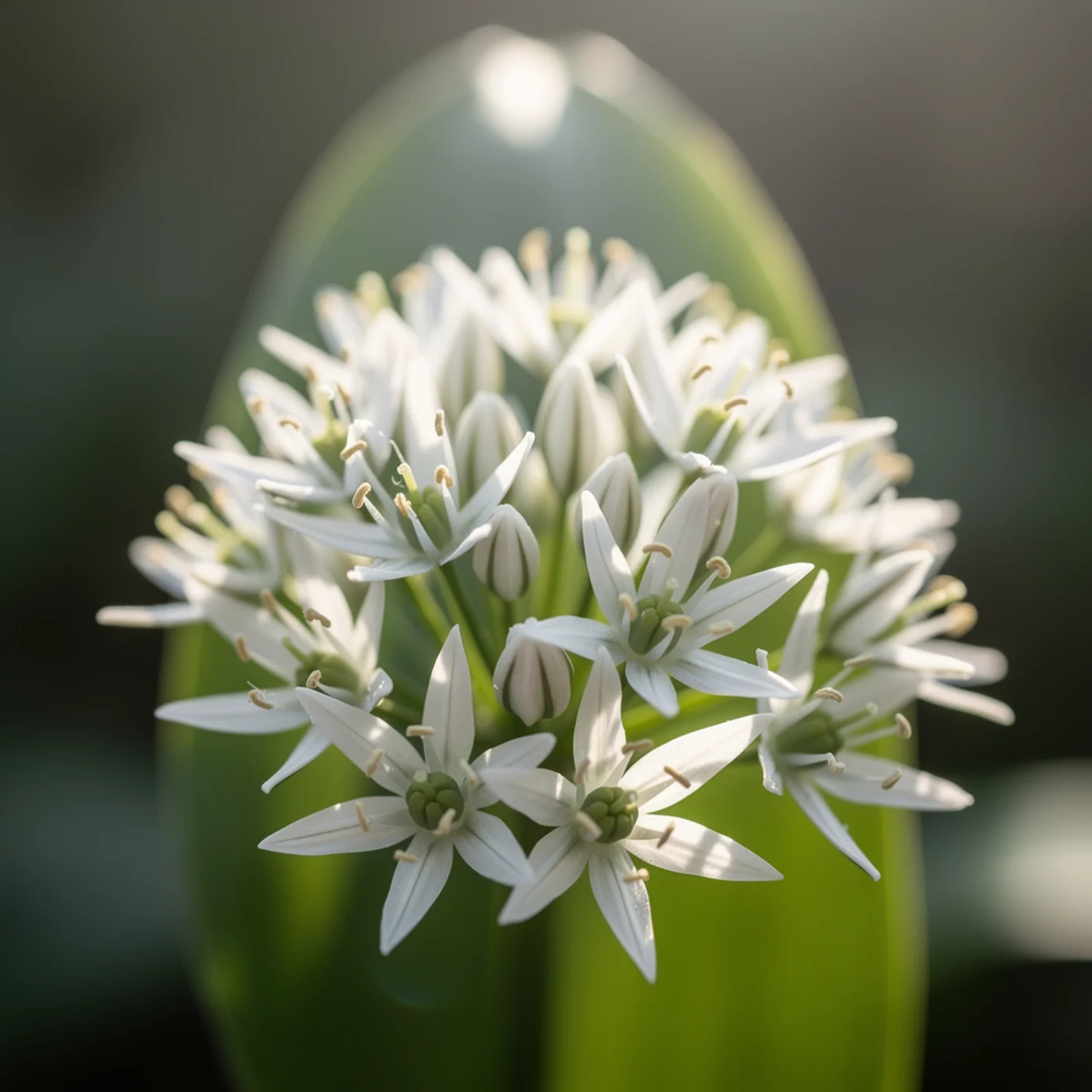 Wild Garlic — Close-up of wild garlic flower heads showing star-shaped blooms
